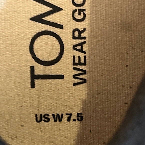 Womens TOMS Black Canvas PALMA Slip On Shoes Size 7.5 NIB Torn Off Lid - Picture 9 of 9